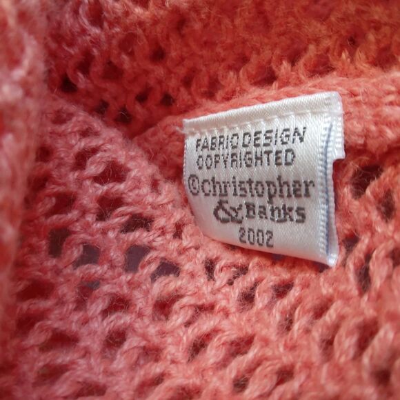 Christopher & Banks Loose Knit Crochet Cardigan Dragonfly Embroidered Women XL - Picture 12 of 12